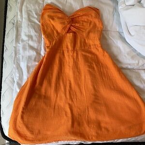 Blanco by Nature Orange mini dress size Small. Perfect for Gameday!